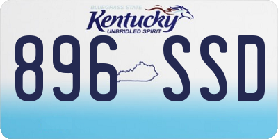 KY license plate 896SSD