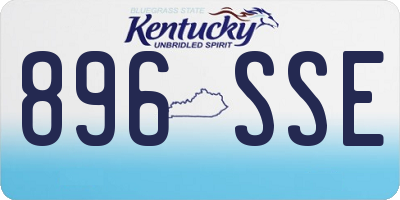 KY license plate 896SSE