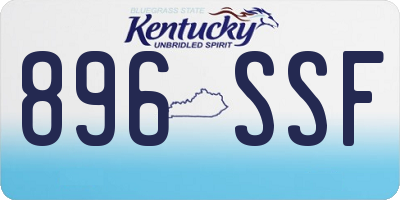 KY license plate 896SSF