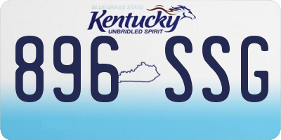 KY license plate 896SSG