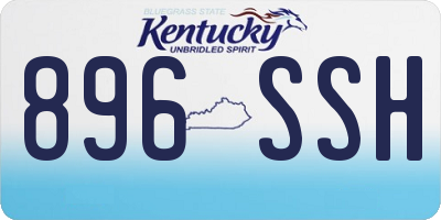 KY license plate 896SSH