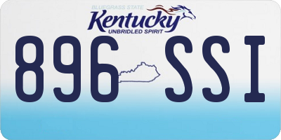 KY license plate 896SSI