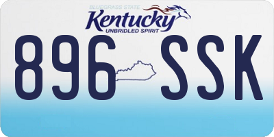 KY license plate 896SSK