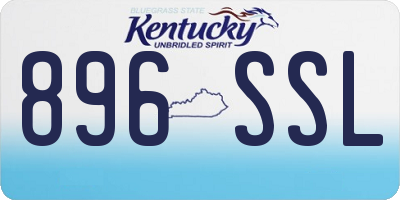 KY license plate 896SSL