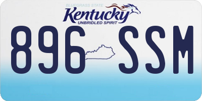 KY license plate 896SSM