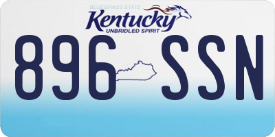 KY license plate 896SSN