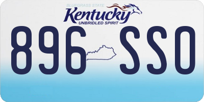 KY license plate 896SSO