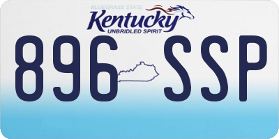 KY license plate 896SSP