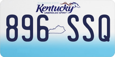 KY license plate 896SSQ