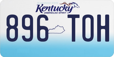 KY license plate 896TOH