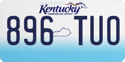 KY license plate 896TUO