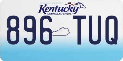 KY license plate 896TUQ