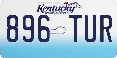 KY license plate 896TUR