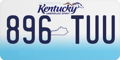 KY license plate 896TUU