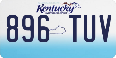 KY license plate 896TUV