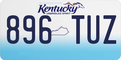 KY license plate 896TUZ