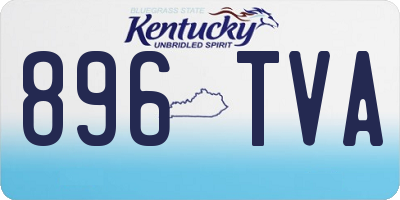 KY license plate 896TVA