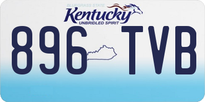 KY license plate 896TVB
