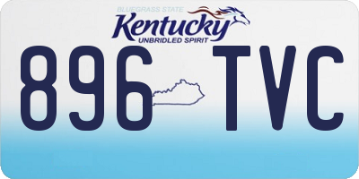 KY license plate 896TVC