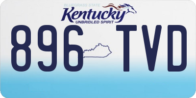 KY license plate 896TVD