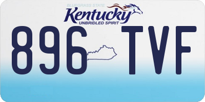 KY license plate 896TVF