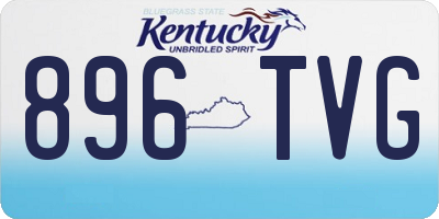 KY license plate 896TVG