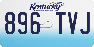 KY license plate 896TVJ