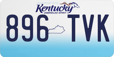 KY license plate 896TVK