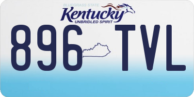 KY license plate 896TVL