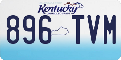 KY license plate 896TVM