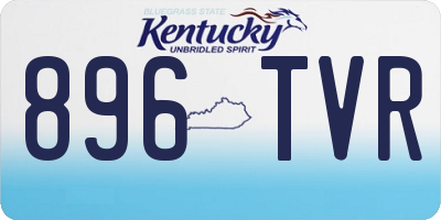KY license plate 896TVR
