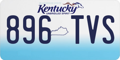 KY license plate 896TVS
