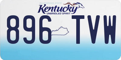 KY license plate 896TVW