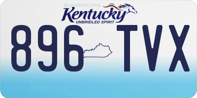 KY license plate 896TVX