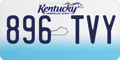 KY license plate 896TVY