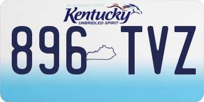 KY license plate 896TVZ