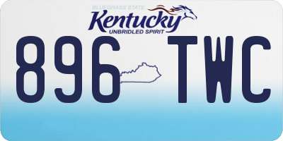 KY license plate 896TWC