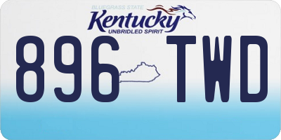 KY license plate 896TWD