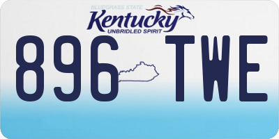 KY license plate 896TWE