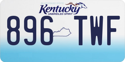 KY license plate 896TWF