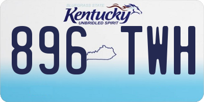 KY license plate 896TWH