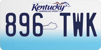 KY license plate 896TWK