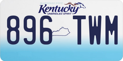 KY license plate 896TWM