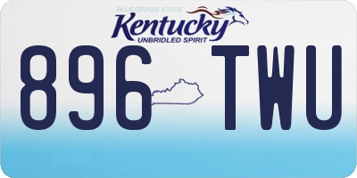 KY license plate 896TWU