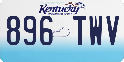 KY license plate 896TWV