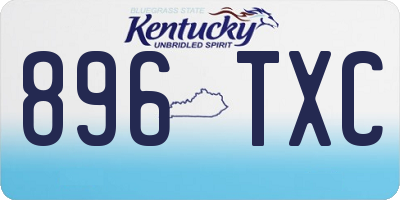 KY license plate 896TXC