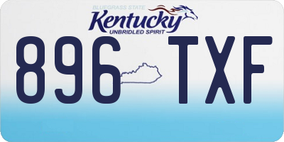 KY license plate 896TXF