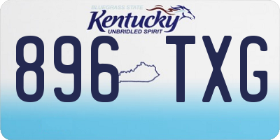 KY license plate 896TXG