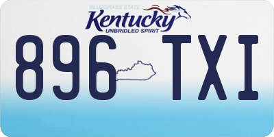 KY license plate 896TXI