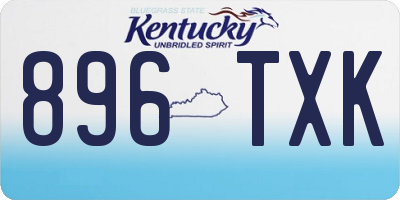 KY license plate 896TXK